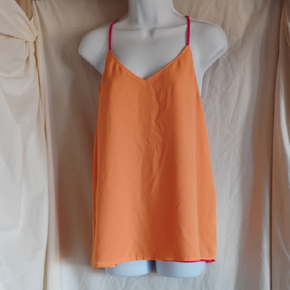 Maurices Orange and Pink Tank Top